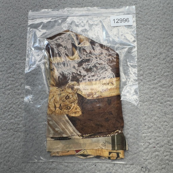 Vintage Ralph Lauren Scarf‎ 33x33 Safari Journal African Animal British India - Picture 15 of 15